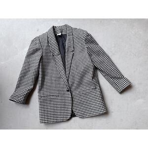 Women's Houndstooth Pattern Blazer Size 12